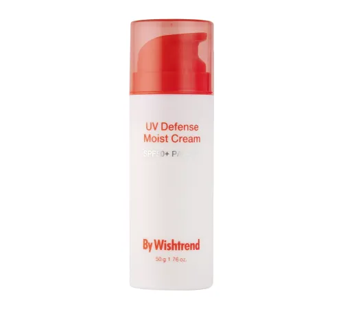 By Wishtrend Зволожуючий сонцезахисний крем з пантенолом UV Defense Moist Cream SPF 50+ PA++++ 50мл